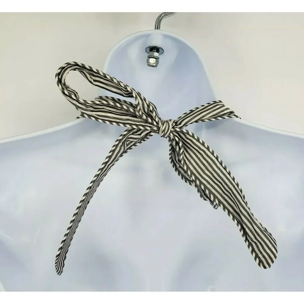 J. Crew‎ Dress White Black Pinstripe Pin Up